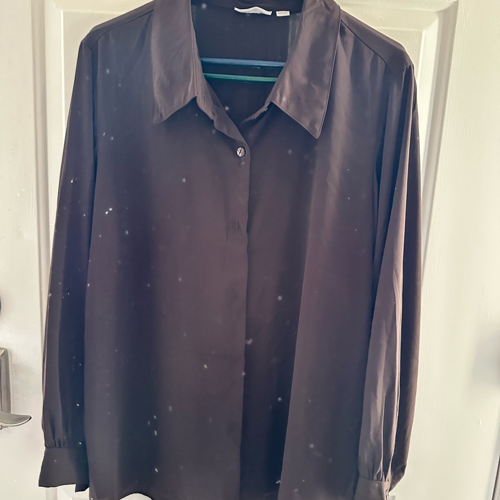 Susan Graver Chocolate Blouse